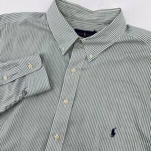 Ralph Lauren Men's Green Striped Shirt